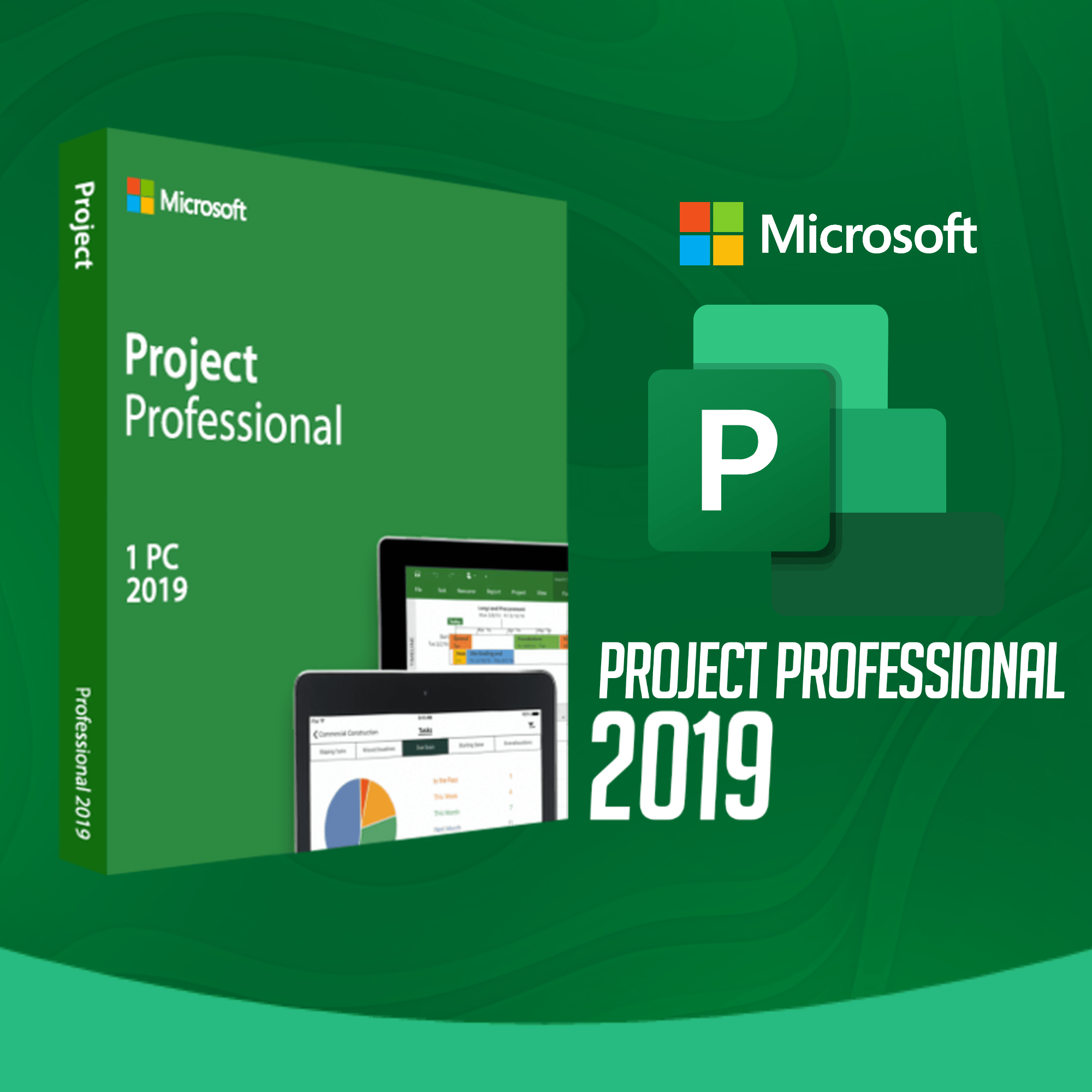 Project 2019 Professional - 32/64 BITS - Licença Vitalícia + Nota Fiscal e Garantia - Imagem 2